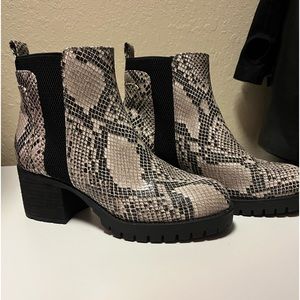 MIA snake skin heeled boot